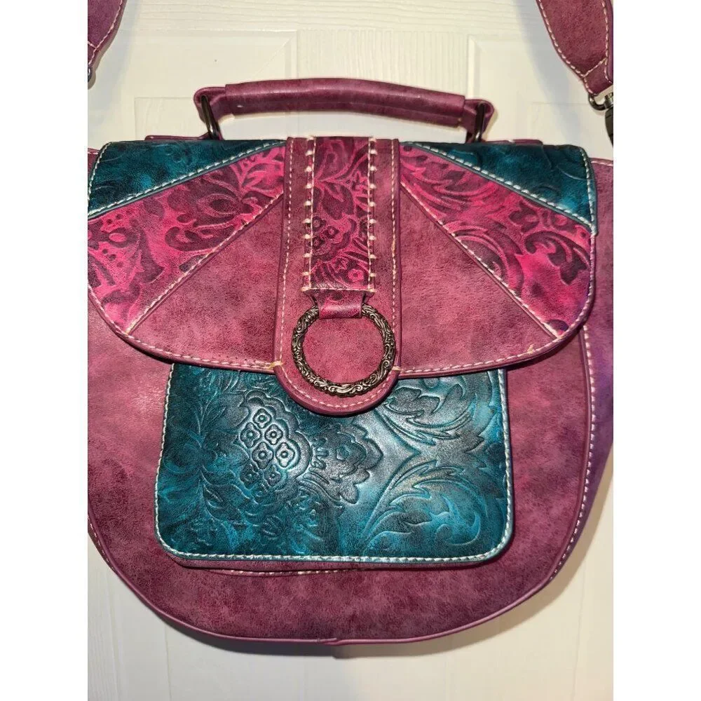 NEW Montana West Colorful Embossed Collection‎ Crossbody Bag